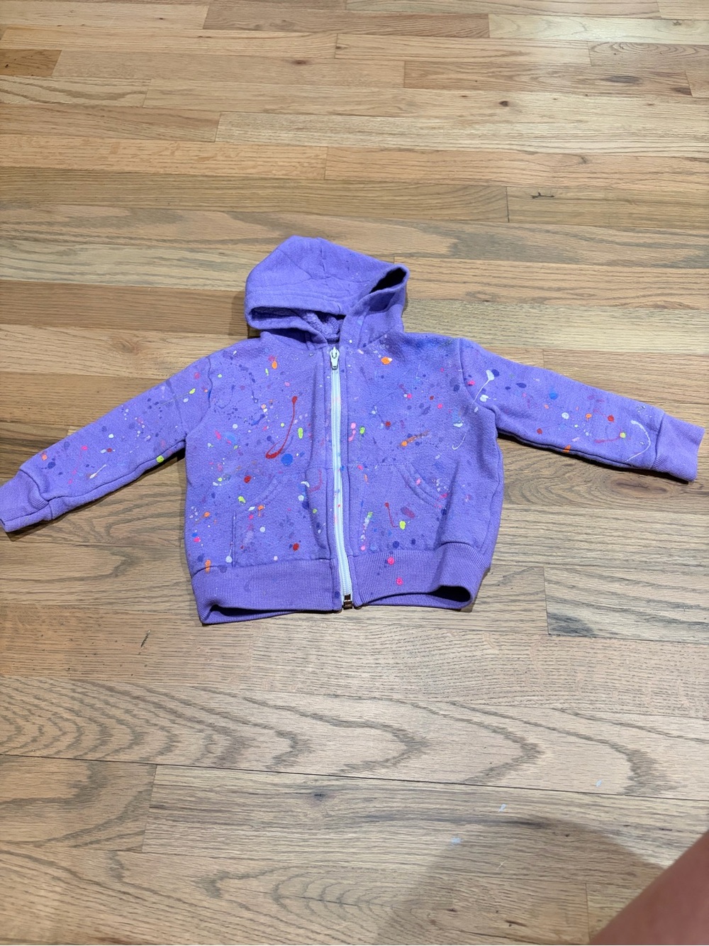 Denny’s - Rock Candy baby girl zip up hoodie with splatter paint design